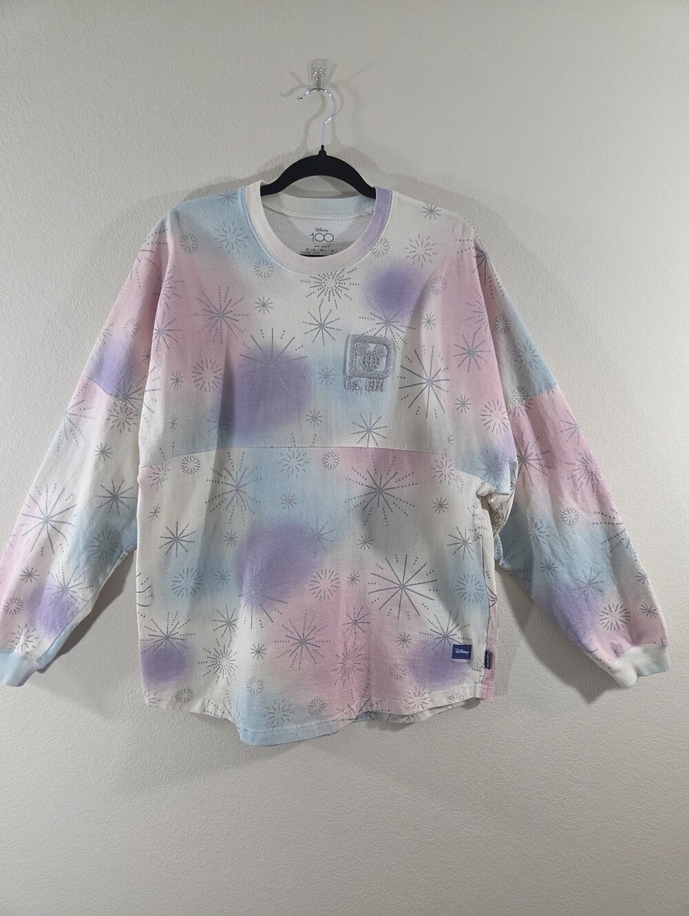 WALT DISNEY WORLD 100th Anniversary Mickey Puff Logo Fireworks Pastel Spirit Tee